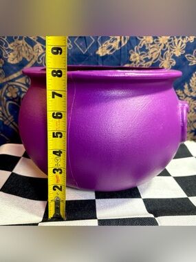 Vintage Purple General Foam Caldron Blow Mold Halloween Candy Pail